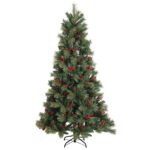 vidaXL Umelý Sklápací Vianočný Stromček 180 cm PVC a kov Zelená – Obrázok 4