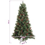 vidaXL Umelý Sklápací Vianočný Stromček 180 cm PVC a kov Zelená – Obrázok 8