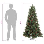 vidaXL Umelý Sklápací Vianočný Stromček 180 cm PVC a kov Zelená – Obrázok 9