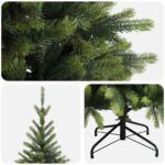 vidaXL Umelý Sklápací Vianočný Stromček 150 cm PVC a kov Zelená – Obrázok 4