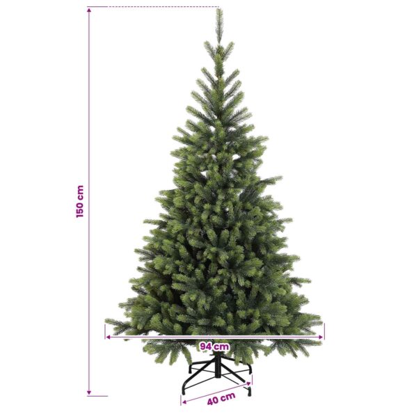 vidaXL Umelý Sklápací Vianočný Stromček 150 cm PVC a kov Zelená – Obrázok 7
