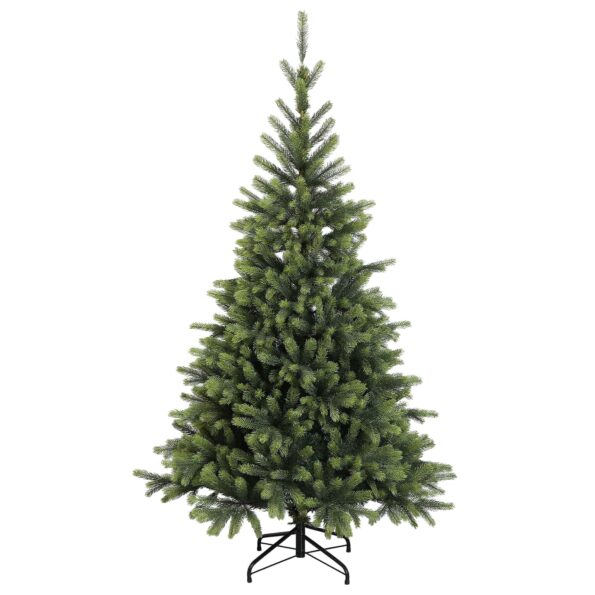 vidaXL Umelý Sklápací Vianočný Stromček 210 cm PVC a kov Zelená – Obrázok 3