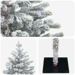 vidaXL Umelý Sklápací Vianočný Stromček 180 cm PVC a kov – Obrázok 3