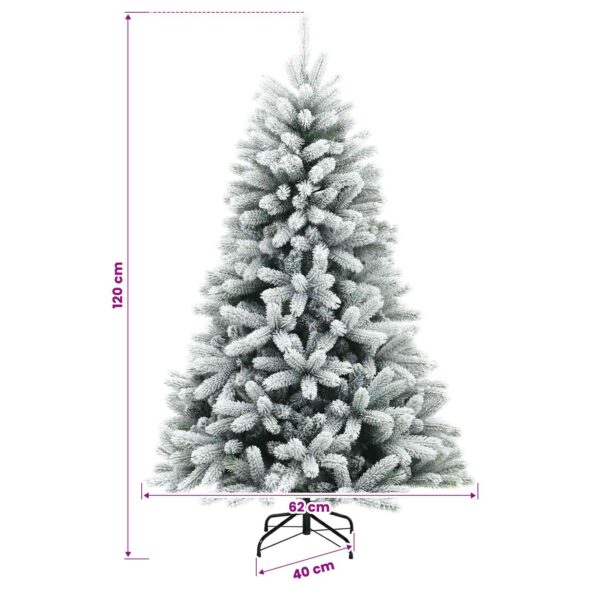 vidaXL Umelý Sklápací Vianočný Stromček 120 cm PVC a kov – Obrázok 7