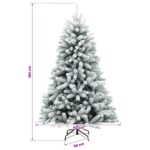 vidaXL Umelý Sklápací Vianočný Stromček 180 cm PVC a kov – Obrázok 7