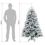 vidaXL Umelý Sklápací Vianočný Stromček 180 cm PVC a kov – Obrázok 8