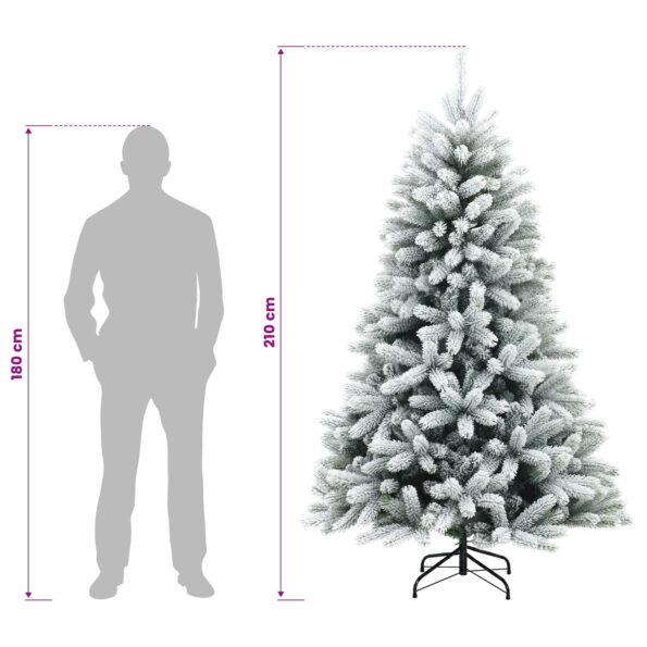 vidaXL Umelý Sklápací Vianočný Stromček 210 cm PVC a kov – Obrázok 8