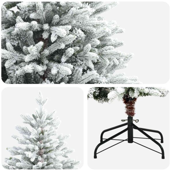 vidaXL Umelý Sklápací Vianočný Stromček 210 cm PVC a kov – Obrázok 4