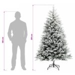 vidaXL Umelý Sklápací Vianočný Stromček 210 cm PVC a kov – Obrázok 8