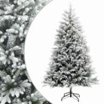 vidaXL Umelý Sklápací Vianočný Stromček 240 cm PVC a kov – Obrázok 2