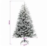 vidaXL Umelý Sklápací Vianočný Stromček 240 cm PVC a kov – Obrázok 7