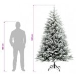 vidaXL Umelý Sklápací Vianočný Stromček 240 cm PVC a kov – Obrázok 8