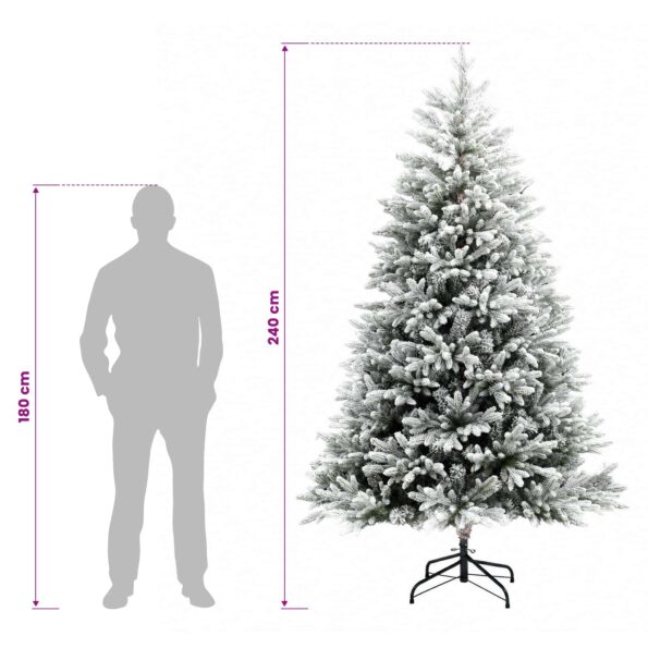 vidaXL Umelý Sklápací Vianočný Stromček 240 cm PVC a kov – Obrázok 8