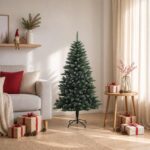 vidaXL Umelý Sklápací Vianočný Stromček 120 cm PVC a kov Matné