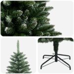 vidaXL Umelý Sklápací Vianočný Stromček 120 cm PVC a kov Matné – Obrázok 4