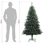 vidaXL Umelý Sklápací Vianočný Stromček 180 cm PVC a kov Matné – Obrázok 8