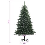 vidaXL Umelý Sklápací Vianočný Stromček 210 cm PVC a kov Matné – Obrázok 7