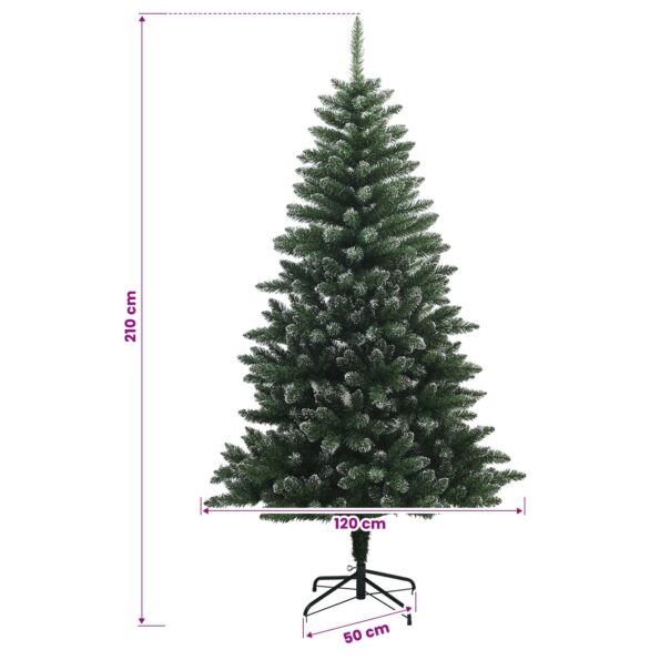 vidaXL Umelý Sklápací Vianočný Stromček 210 cm PVC a kov Matné – Obrázok 7
