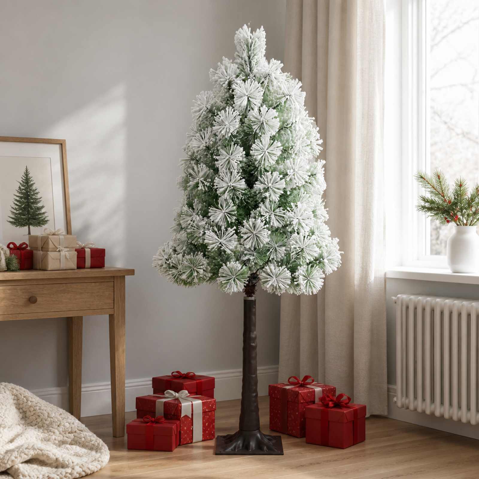 42055638_1.jpg vidaXL Umelý Sklápací Vianočný Stromček 180 cm PVC a kov – Obrázok 1