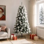 vidaXL Umelý Sklápací Vianočný Stromček 240 cm PVC a kov