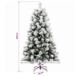 vidaXL Umelý Sklápací Vianočný Stromček 240 cm PVC a kov – Obrázok 7