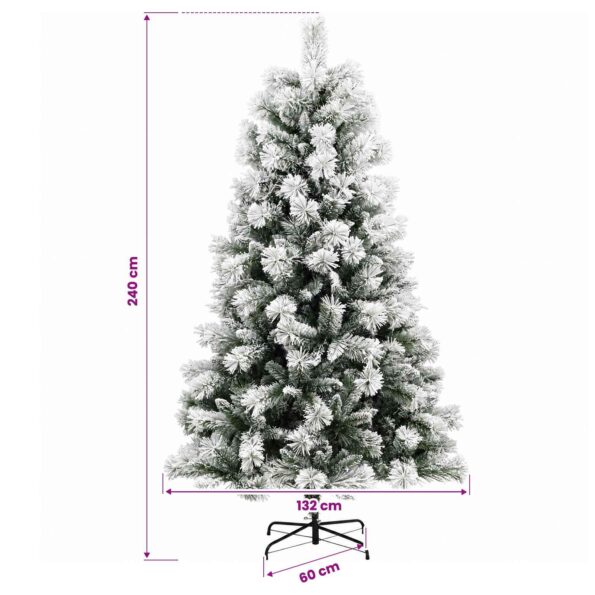 vidaXL Umelý Sklápací Vianočný Stromček 240 cm PVC a kov – Obrázok 7