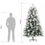 vidaXL Umelý Sklápací Vianočný Stromček 240 cm PVC a kov – Obrázok 8