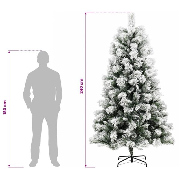 vidaXL Umelý Sklápací Vianočný Stromček 240 cm PVC a kov – Obrázok 8