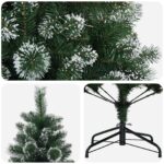 vidaXL Umelý vianočný stromček 150 cm PVC a kov Zelená – Obrázok 4