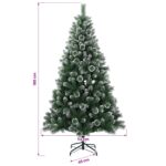 vidaXL Umelý vianočný stromček 180 cm PVC a kov Zelená – Obrázok 7
