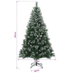 vidaXL Umelý vianočný stromček 210 cm PVC a kov Zelená – Obrázok 7