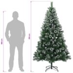 vidaXL Umelý vianočný stromček 210 cm PVC a kov Zelená – Obrázok 8