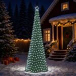 vidaXL Trblietavý LED vianočný stromček s podstavcom EKENAS 300 cm
