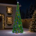 vidaXL Trblietavý LED vianočný stromček s podstavcom EKENAS 400 cm