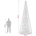 vidaXL Trblietavý LED vianočný stromček s podstavcom EKENAS 400 cm – Obrázok 6
