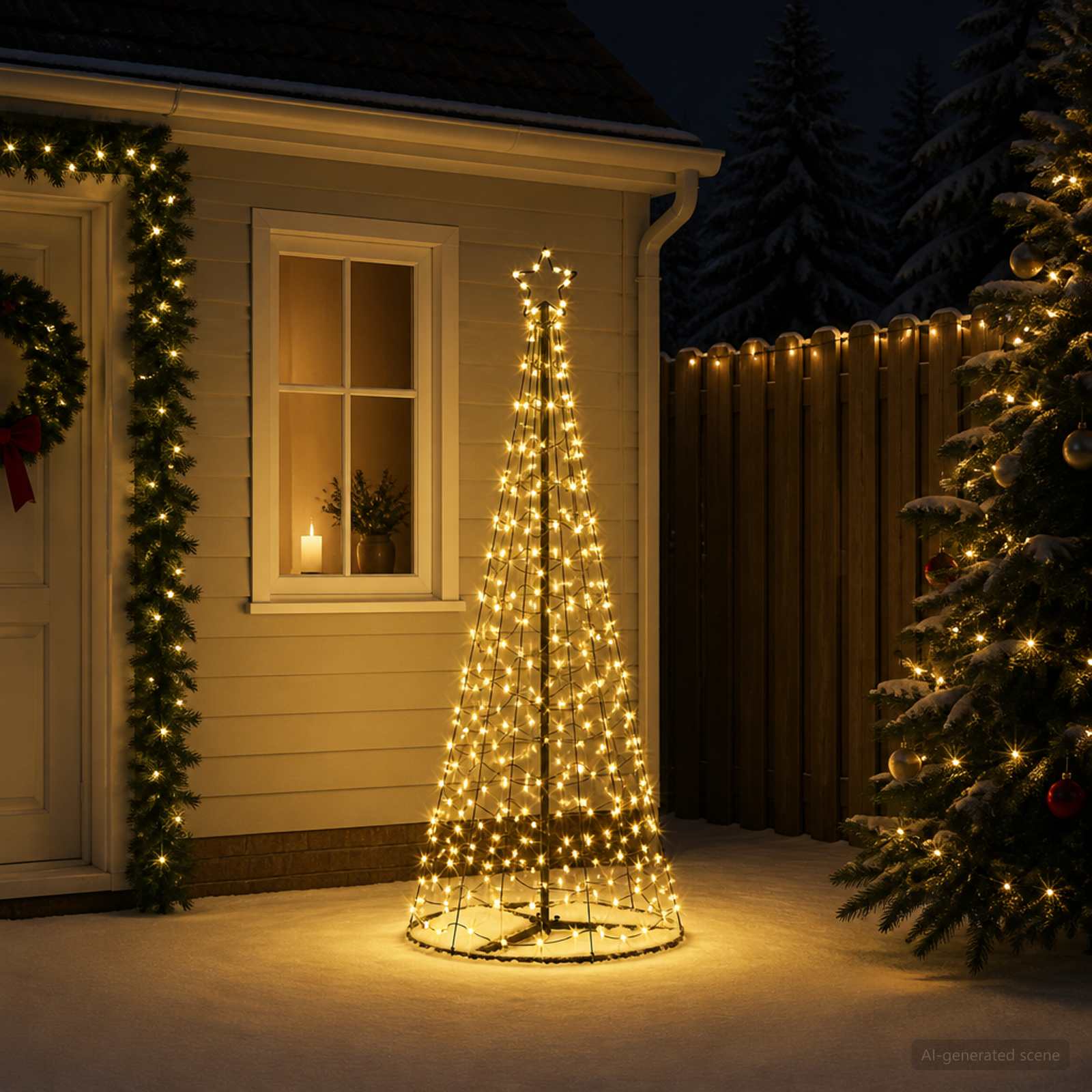 42056565_1.jpg vidaXL Špirálový LED vianočný stromček s podstavcom EKENAS 180 cm – Obrázok 1