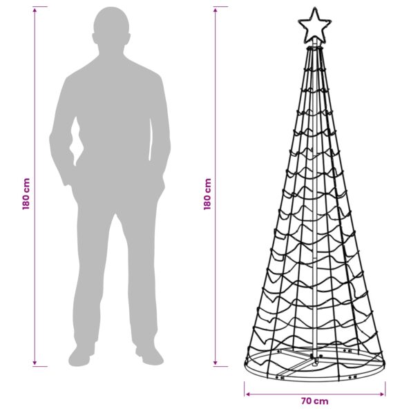 vidaXL Špirálový LED vianočný stromček s podstavcom EKENAS 180 cm – Obrázok 6