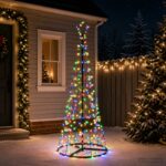 vidaXL Špirálový LED vianočný stromček s podstavcom EKENAS 180 cm