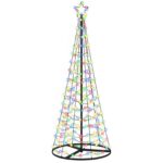 vidaXL Špirálový LED vianočný stromček s podstavcom EKENAS 180 cm – Obrázok 2