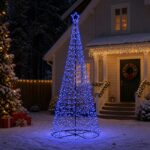 vidaXL Špirálový LED vianočný stromček s podstavcom EKENAS 250 cm