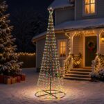 vidaXL Špirálový LED vianočný stromček s podstavcom EKENAS 300 cm