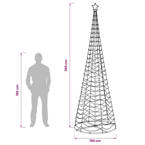 vidaXL Špirálový LED vianočný stromček s podstavcom EKENAS 300 cm – Obrázok 6