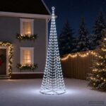 vidaXL Špirálový LED vianočný stromček s podstavcom EKENAS 500 cm
