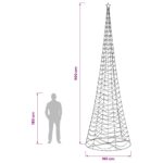 vidaXL Špirálový LED vianočný stromček s podstavcom EKENAS 500 cm – Obrázok 6