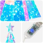 vidaXL Prizmatický irizujúci LED vianočný stromček Viacfarebný – Obrázok 4
