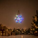 vidaXL Prizmatická irizujúca LED snehová vločka Viacfarebný