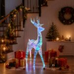 vidaXL Prizmatický meňavý LED sob Viacfarebný 48 x 19 x 86 cm