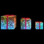 vidaXL Prizmatická iridescentná LED darčeková krabička 3 ks – Obrázok 4