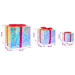 vidaXL Prizmatická iridescentná LED darčeková krabička 3 ks – Obrázok 6