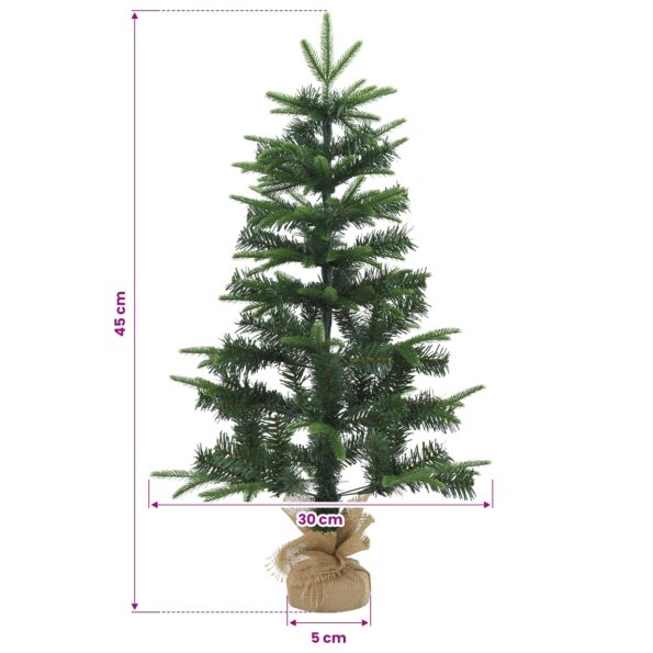 vidaXL Mini vianočný stromček 45 cm PVC a PE Zelená – Obrázok 5